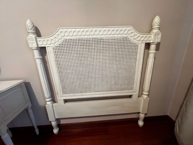 Cabecero de cama 105 madera y ratán