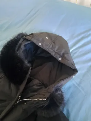 Abrigo plumífero negro talla 4XL