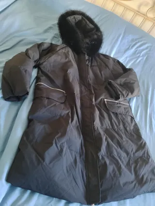 Abrigo plumífero negro talla 4XL