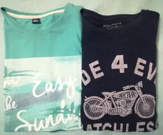 44° LOTE: 1 jersey y 1 camiseta. Talla 14 años