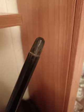 Bastón pomo plata y ébano