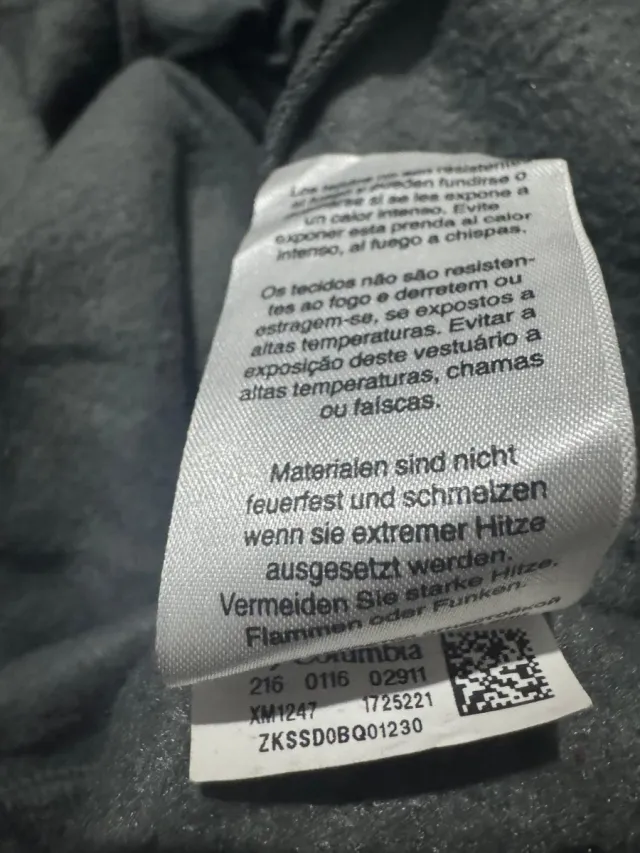 Pile Columbia Grigia Uomo