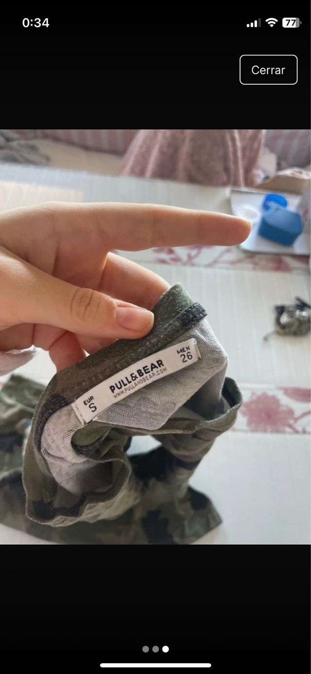 Camiseta militar verde y negra