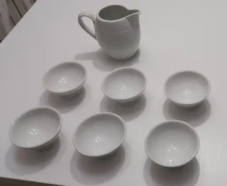 Jarra y 6 tazas vino Ribeiro