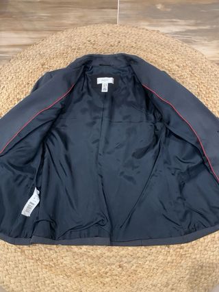 Americana mujer Mango Raya Diplomática Gris