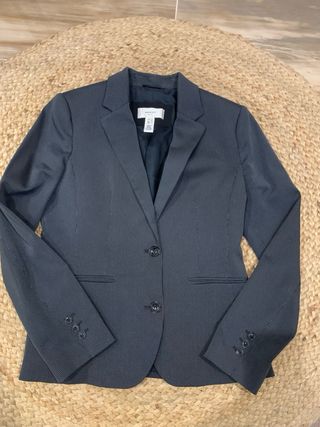 Americana mujer Mango Raya Diplomática Gris