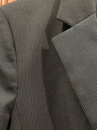 Americana mujer Mango Raya Diplomática Gris