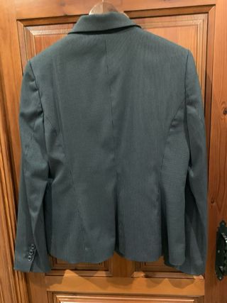 Americana mujer Mango Raya Diplomática Gris