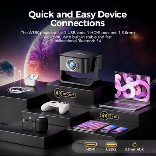 NUEVO Proyector 4K Netflix HDR10+ Sonido 3D Negro