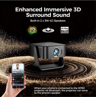 NUEVO Proyector 4K Netflix HDR10+ Sonido 3D Negro