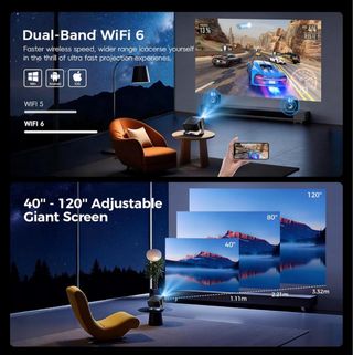 NUEVO Proyector 4K Netflix HDR10+ Sonido 3D Negro