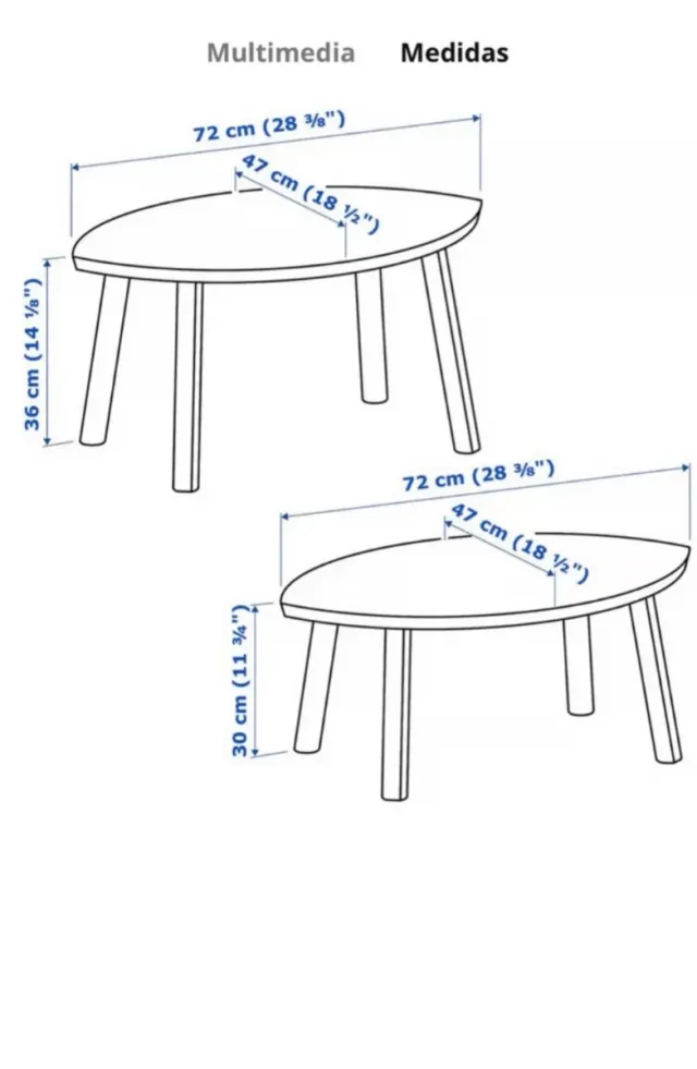 Tavoli ausiliari in legno