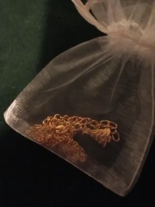 Cadena y colgante árbol de Navidad chapado en oro