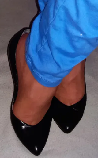 Zapatos de tacón negros talla 38