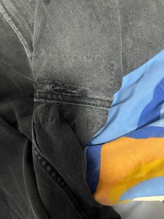 Pantalones vaqueros negros sueltos talla 42