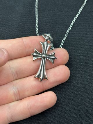 Collana Chrome Hearts Croce Gotica Argento 925