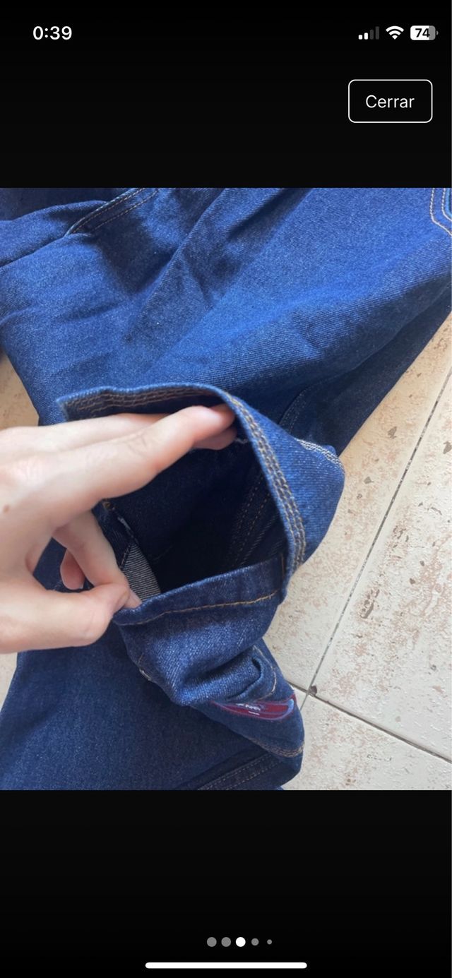 Pantalones vaqueros cargo azules