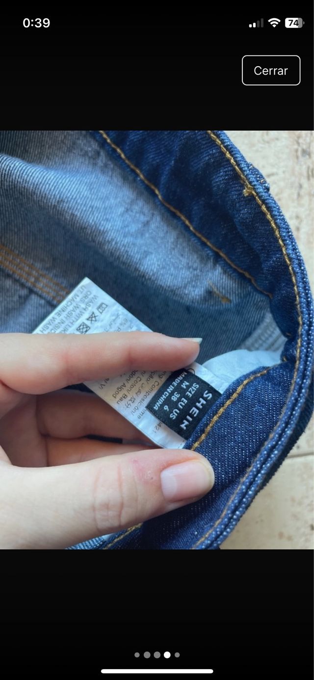 Pantalones vaqueros cargo azules