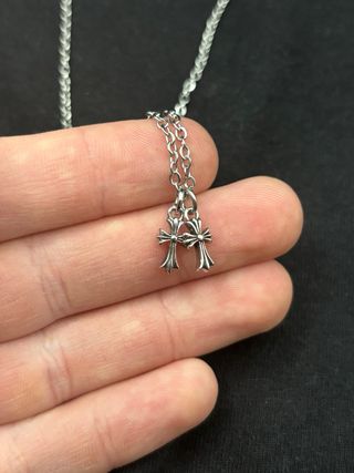 Collana CH doppia croce 925