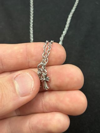 Collana CH doppia croce 925