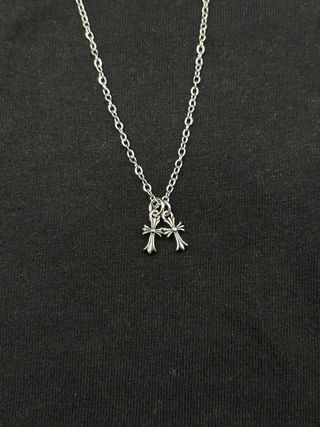 Collana CH doppia croce 925