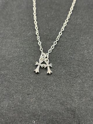 Collana CH doppia croce 925