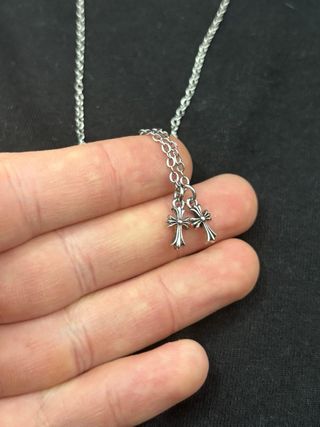 Collana CH doppia croce 925