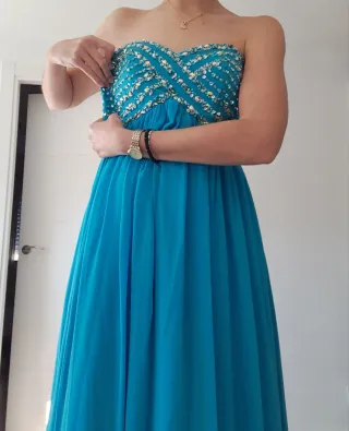 Vestido largo azul