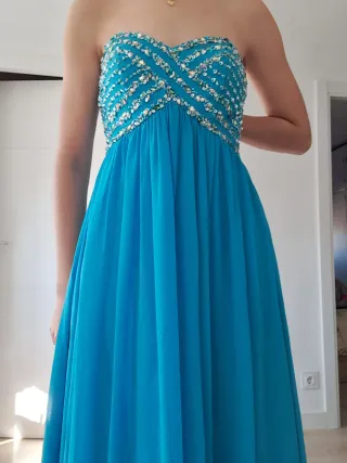 Vestido largo azul
