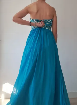 Vestido largo azul