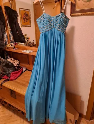 Vestido largo azul