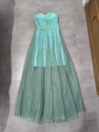 Vestido fiesta azul verdoso Talla S