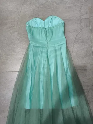 Vestido fiesta azul verdoso Talla S