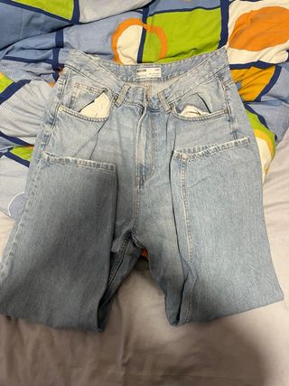 Bershka Vaqueros Denim Sueltos Talla L