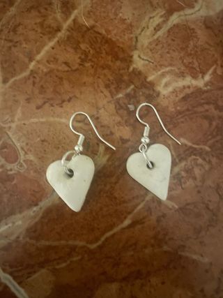 Pendientes Corazón Porcelana Artesanos