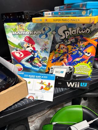 Nintendo Wii U con giochi, confezione e fattura