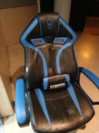 Silla Gamer Stinger Negra y Azul