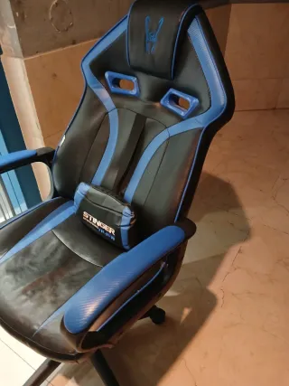 Silla Gamer Stinger Negra y Azul