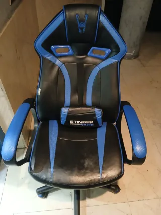Silla Gamer Stinger Negra y Azul