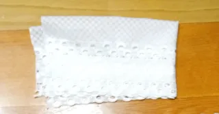 Lote encaje batista bordada vintage