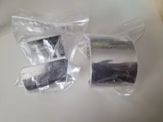 Pulsera ancha geométrica plateada