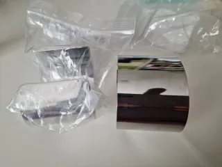 Pulsera ancha geométrica plateada