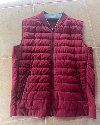 Chaleco acolchado Zara hombre granate