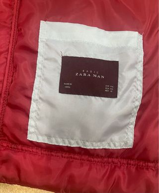 Chaleco acolchado Zara hombre granate