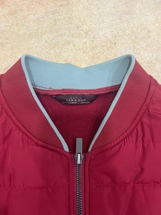 Chaleco acolchado Zara hombre granate