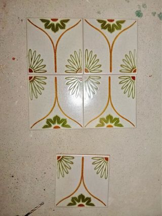 Azulejos antiguos florales 15x15 70 pcs