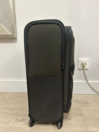 Maleta Samsonite gris y naranja