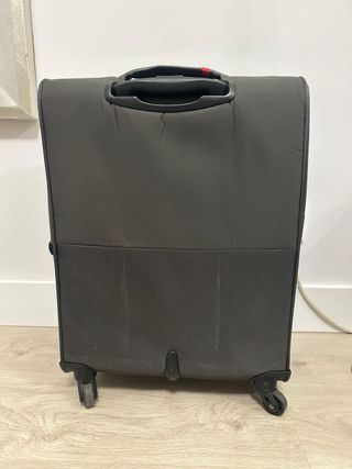 Maleta Samsonite gris y naranja