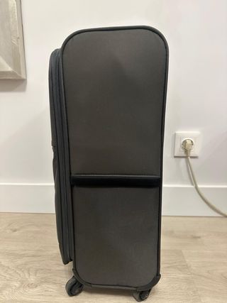 Maleta Samsonite gris y naranja