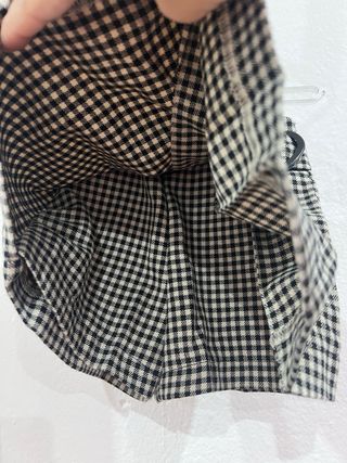 Saia Calção Zara Pregas Xadrez